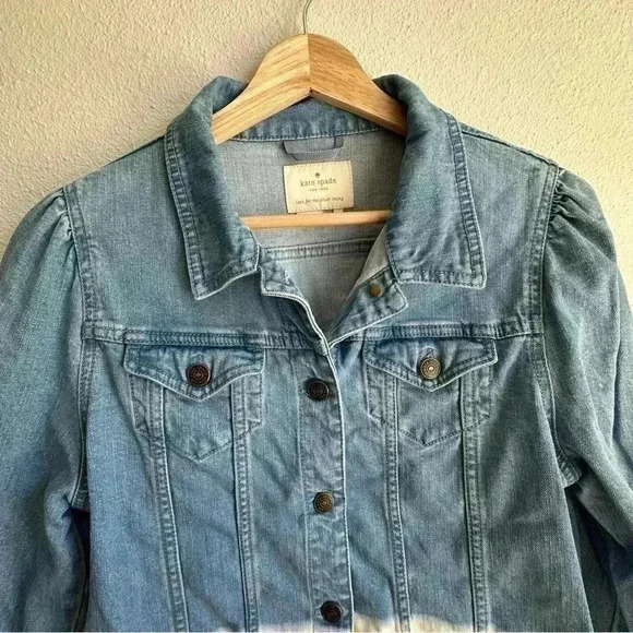 Kate Spade - Ombré Peplum Denim Jacket - Picture 2 of 7